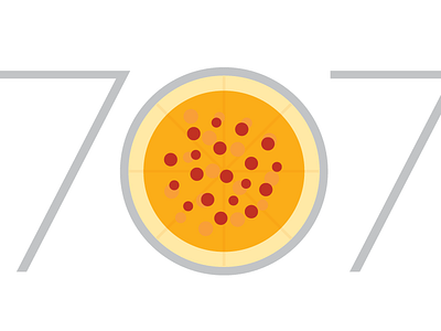 1707 Pizza Logo Iterations