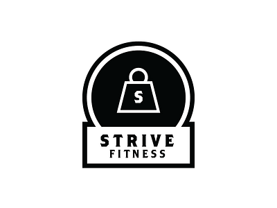 Strive Fitness Logo Exploration #3 branding fitness gym logo weights