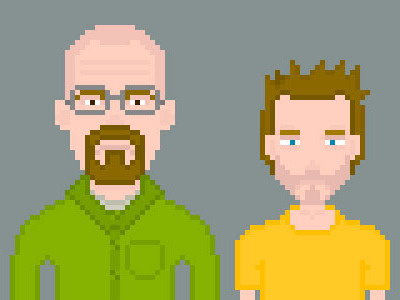 Walt and Jesse breaking bad jesse pinkman pixel art walter white