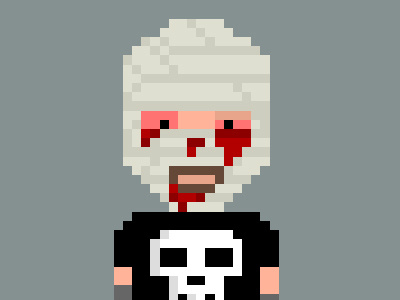 Bandaged pixel art pixels self