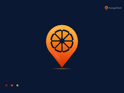 Orange + point logo design