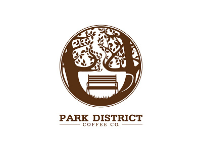 Park District Coffe Logo coffee logo