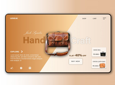 Leather.inc- Online shopping website adobe illustrator branding color palette creative design illustration logo minimal vector website design