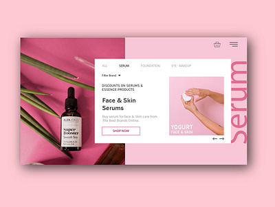 Serum - Beauty product adobe illustrator branding color palette creative illustration minimal ui ux website design