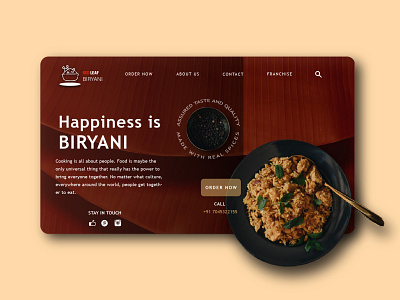 Red leaf Biryani - Website branding color palette consistency creative design illustration minimal ui ux website design