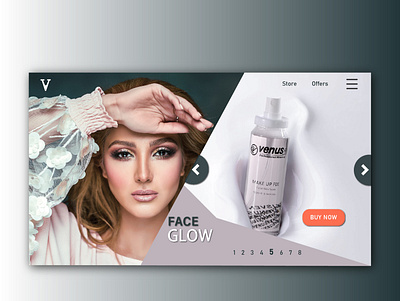 Venus - Beauty product - Webpage adobe illustrator branding creative design illustration logo minimal ui vector website design