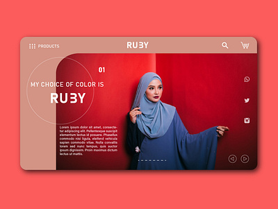 Ruby - Website adobe illustrator branding color palette consistency creative design illustration minimal vector website design