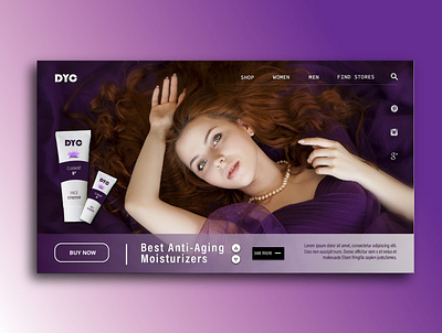 DYC - Beauty product - Website adobe illustrator branding color palette consistency creative design illustration minimal vector website design