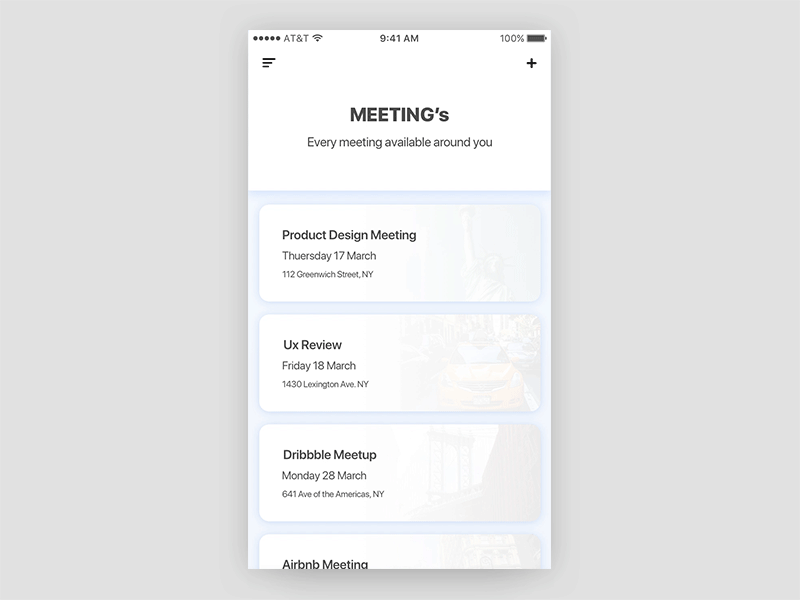 MEETING's - Menu Animation Concept | Free .prd #3