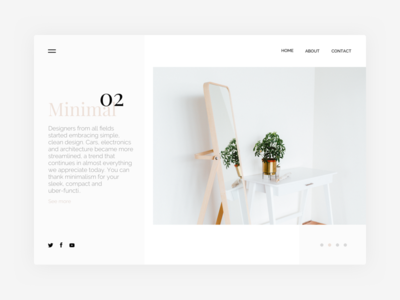 Minimal Website Concept | Free .Sketch #7