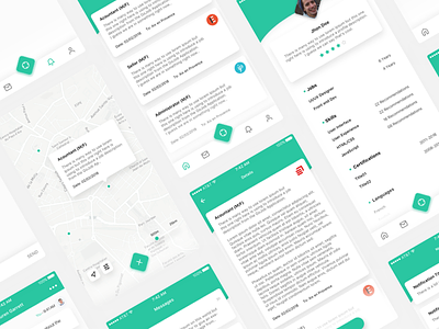 GoJob - App Redesign app clean concept dailyui green ios minimal minimalist profile ui user ux