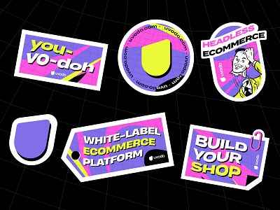 Uvodo Stickers branding design ecommerce graphic design illustration logo notebook sticker stickers