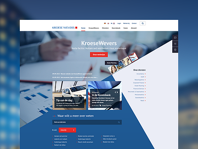 KroeseWevers corporate homepage long shapes web design