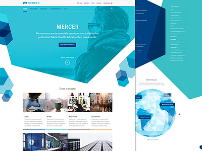 Mercer colors design geometry homepage photography rectangles site web