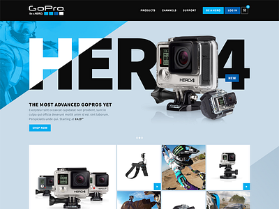 GoPro design gopro hero home inspiration page product web