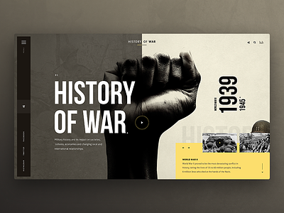 History of War black concept fist history typography war