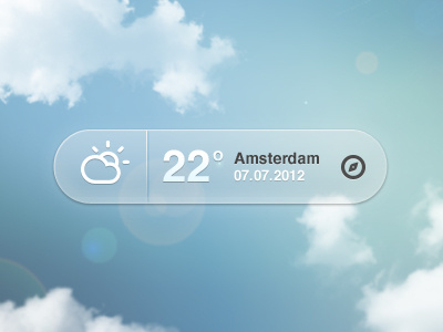 Weather Pop-up amsterdam blue button climacons cloudy pop-up sunflare sunny temperature weather whatever