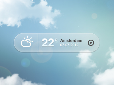 Weather Pop-up weather climacons pop-up sunny cloudy whatever amsterdam sunflare blue button temperature
