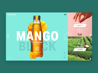 Teavana clean colorful design landing marketing product promotion tea typography