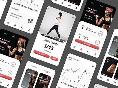 UI design for a Workout App.