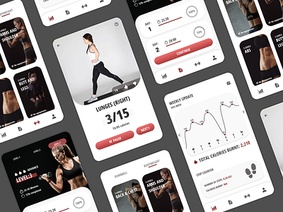 UI design for a Workout App.