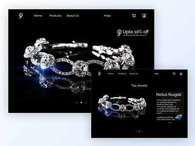 Jewellery website design design desktop figma ui userinterface ux visual design webdesign website website design