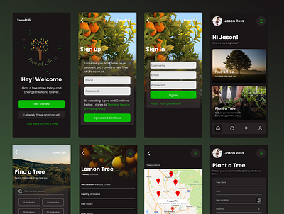 Tree of Life - Tree Tracking Web Application business design figma tracking tree ui web