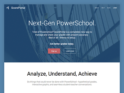 ScorePortal - My First Project design education scoreportal student ui ux website