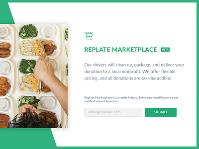 Replate Marketplace design food promo replate splash web