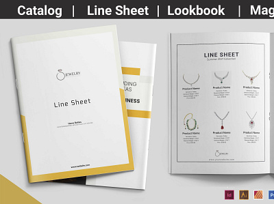 Product Line sheet branding brochure design minimal multipage print