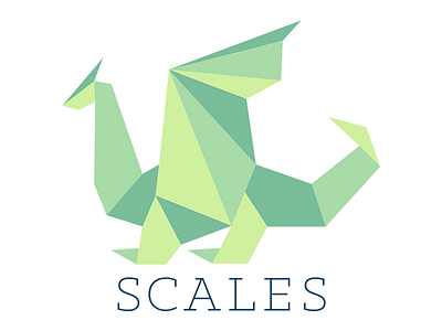 Scales Logo dragon origami scales