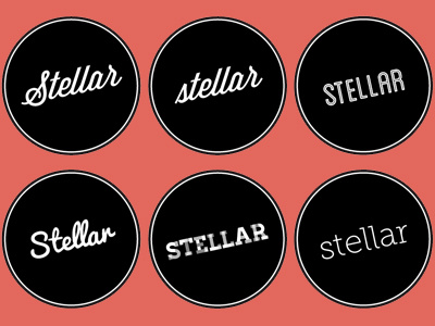 Stellar badge logo mark round type
