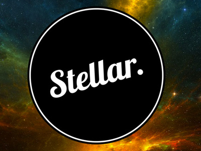 Stellar logo final logo mark music photography round