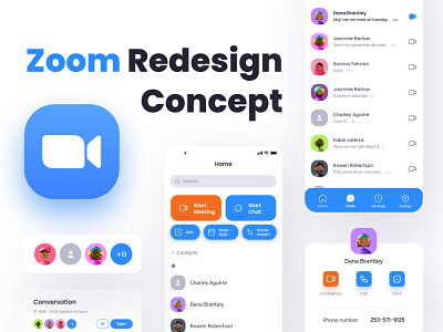 ZOOM | UI & UX - Redesign app application concept interaction redesign redesign concept redesigned uidesign user interface zoom mobile