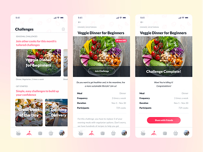 meal planner / cooking app app branding challenge cooking food interface lifestyle mobile planner ui