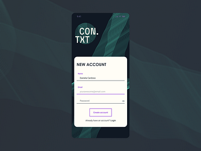 Sign Up mobile form app branding create account form interface mobile registration sign up signup ui ux