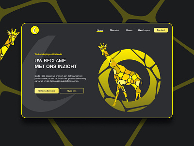 Website redesign darkmode black branding design giraffe graphic design minimal ux vector web webdesign website yellow