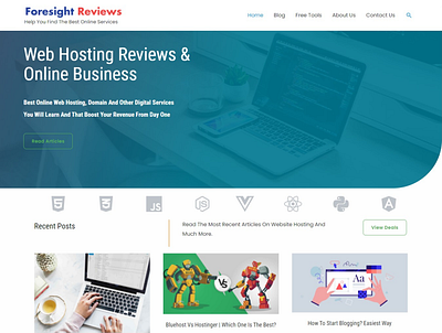 Foresight Reviews web design wordpress design