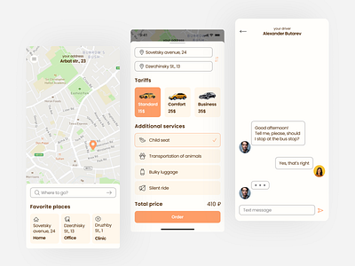 Taxi ordering app app design mobile order taxi ui ux