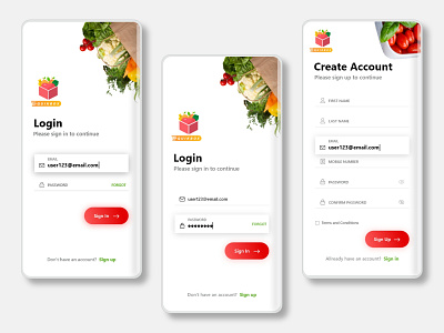 Grocery App - Login / SignUp