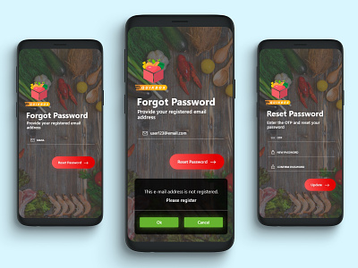 Grocery App - Forgot Password