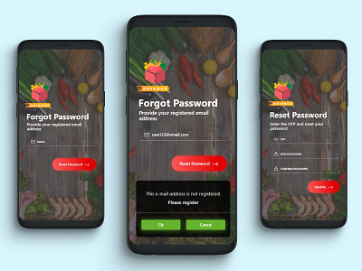 Grocery App - Forgot Password