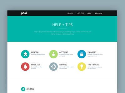 Poki 2 Help+Tips design interface poki ui web windows wp8