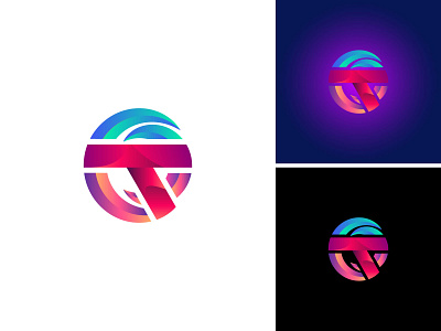 T logo branding coloful logo concept creative logo creative logo maker design engineering logo icon logo typography