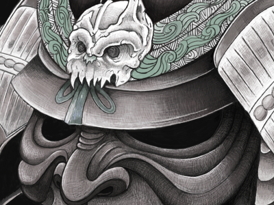 Samurai Mask adobe sketch apple pencil illustration ipad pro