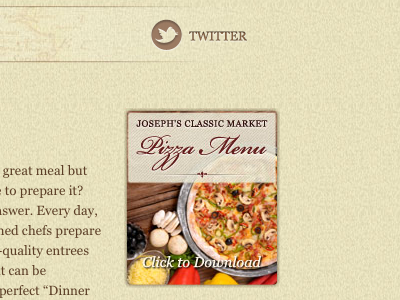 Pizza Menu ui design web design
