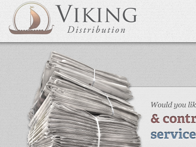 Viking Distribution logo web design