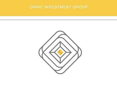 Daric Investment Group branding design gray logo logo design redesign yellow