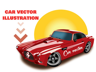 2D Vector Illustration 2d vector art car cartoon car vector cartoon design illustration vector