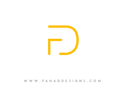 Fd Logo fahaddesigns fd logo design personal portfolio typo ui ux designer ux specialist ©fahaddesigns